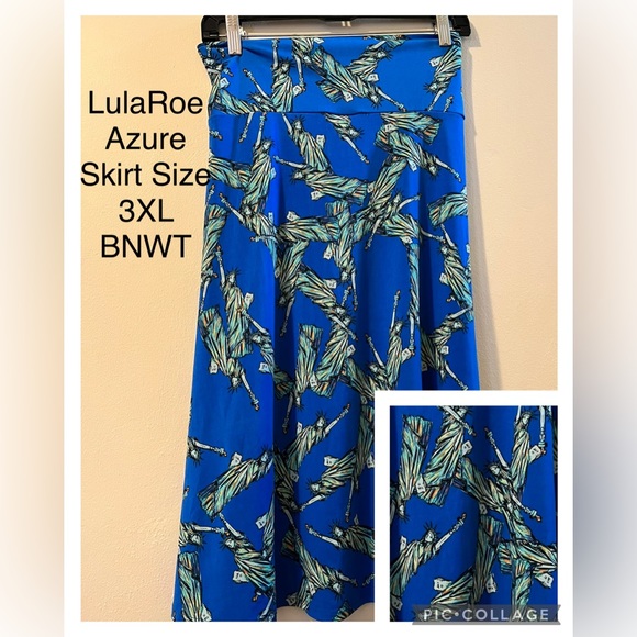 Americana Lularoe Azure Skirt - Picture 1 of 2